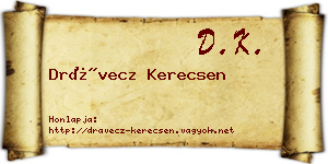 Drávecz Kerecsen névjegykártya